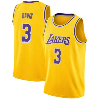 Men's Anthony Davis Los Angeles Lakers Gold 2018/19 Jersey - Icon Edition - Swingman