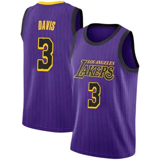 Men's Anthony Davis Los Angeles Lakers Purple 2018/19 Jersey - City Edition - Swingman