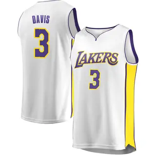 Men's Anthony Davis Los Angeles Lakers White Jersey - Association Edition - Fast Break