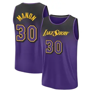 Men's Chris Manon Los Angeles Lakers Purple Fanatics 2024/25 City Edition Jersey - Fast Break