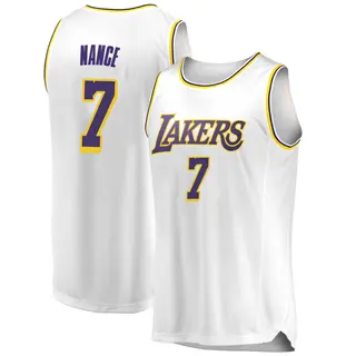Men's Larry Nance Los Angeles Lakers White 2018/19 Jersey - Association Edition - Swingman