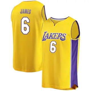 Men's LeBron James Los Angeles Lakers Gold Jersey - Icon Edition - Fast Break