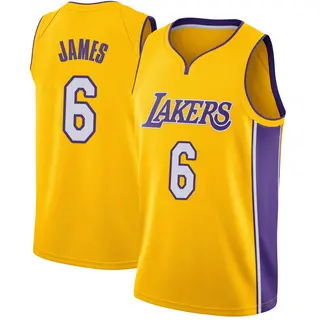 Men's LeBron James Los Angeles Lakers Yellow Jersey - Icon Edition - Swingman