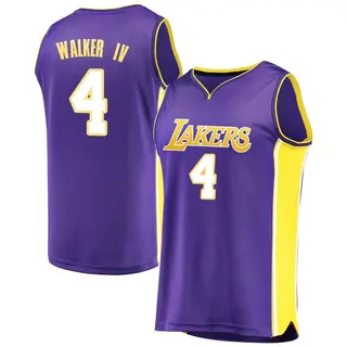 Men's Lonnie Walker IV Los Angeles Lakers Purple Jersey - Statement Edition - Fast Break