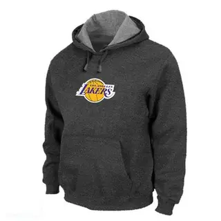 Men's Los Angeles Lakers Dark Grey Pullover Hoodie - -