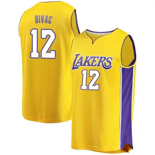 Men's Vlade Divac Los Angeles Lakers Gold Jersey - Icon Edition - Fast Break