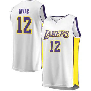 Men's Vlade Divac Los Angeles Lakers White Jersey - Association Edition - Fast Break