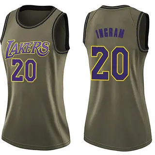 Women's Andre Ingram Los Angeles Lakers Green Salute to Service Jersey - Swingman