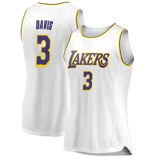 Women's Anthony Davis Los Angeles Lakers White 2018/19 Jersey - Association Edition - Swingman