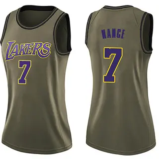Women's Larry Nance Los Angeles Lakers Green Salute to Service Jersey - Swingman