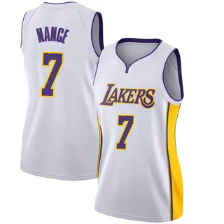 Women's Larry Nance Los Angeles Lakers White Jersey - Association Edition - Swingman