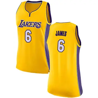 Women's LeBron James Los Angeles Lakers Yellow Jersey - Icon Edition - Swingman