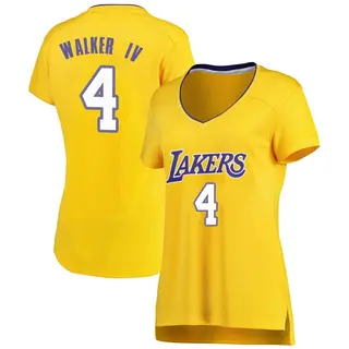 Women's Lonnie Walker IV Los Angeles Lakers Gold Jersey - Icon Edition - Fast Break