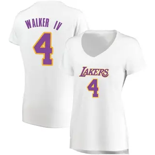 Women's Lonnie Walker IV Los Angeles Lakers White Jersey - Association Edition - Fast Break
