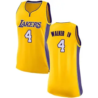 Women's Lonnie Walker IV Los Angeles Lakers Yellow Jersey - Icon Edition - Swingman