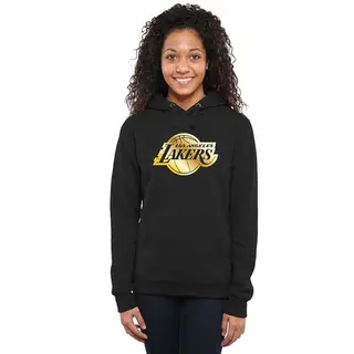 Women's Los Angeles Lakers Gold Collection Ladies Pullover Hoodie - Black -