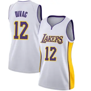 Women's Vlade Divac Los Angeles Lakers White Jersey - Association Edition - Swingman