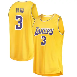 Youth Anthony Davis Los Angeles Lakers Gold 2018/19 Jersey - Icon Edition - Swingman