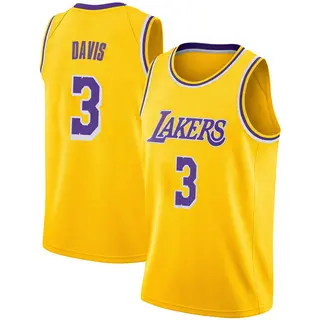 Youth Anthony Davis Los Angeles Lakers Gold 2018/19 Jersey - Icon Edition - Swingman