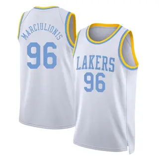 Youth Augustas Marciulionis Los Angeles Lakers White Classic Edition 2022/23 Jersey - Swingman