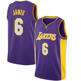 Youth LeBron James Los Angeles Lakers Purple Jersey - Statement Edition - Swingman