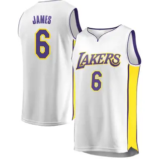 Youth LeBron James Los Angeles Lakers White Jersey - Association Edition - Fast Break